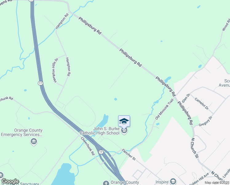 map of restaurants, bars, coffee shops, grocery stores, and more near 13 Sutton Lane in Goshen