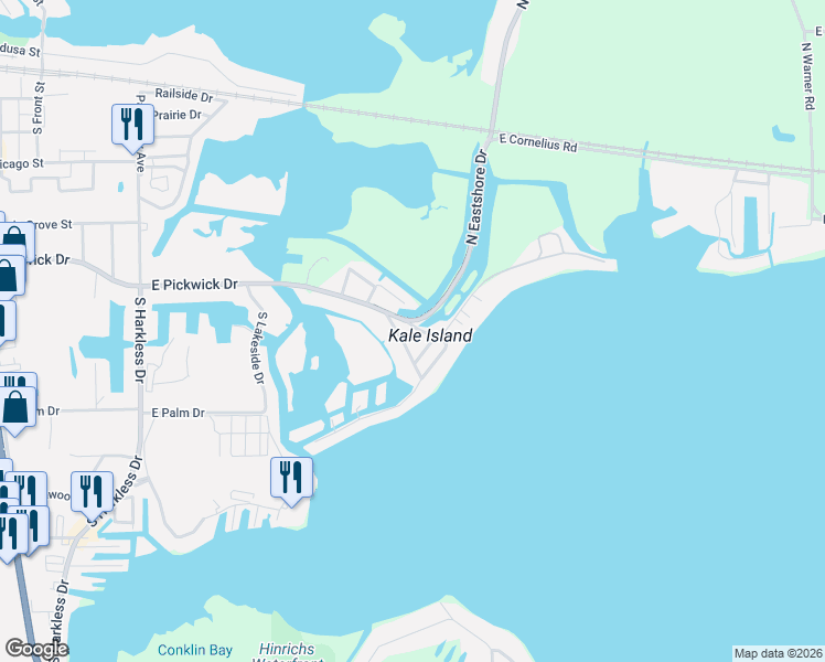 map of restaurants, bars, coffee shops, grocery stores, and more near in Kosciusko County