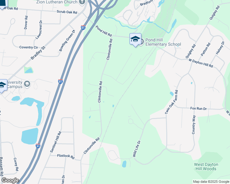 map of restaurants, bars, coffee shops, grocery stores, and more near 872 Clintonville Road in Wallingford
