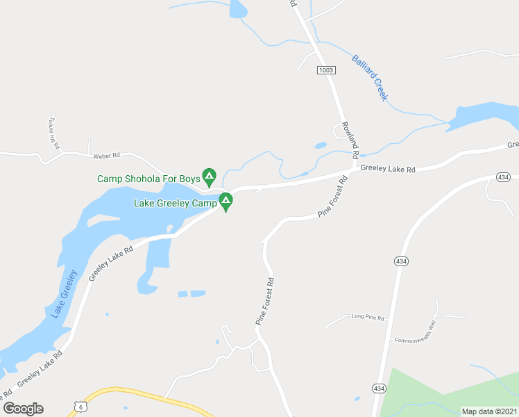 map of restaurants, bars, coffee shops, grocery stores, and more near 210 Greeley Lake Road in Greeley