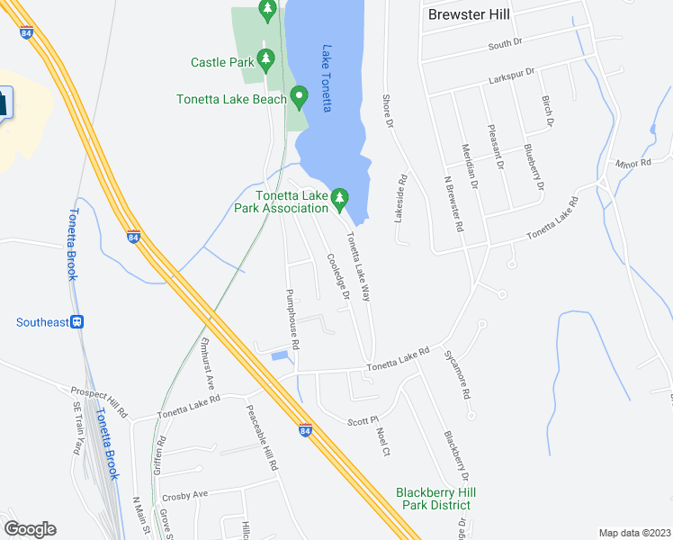map of restaurants, bars, coffee shops, grocery stores, and more near 51 Cooledge Drive in Brewster