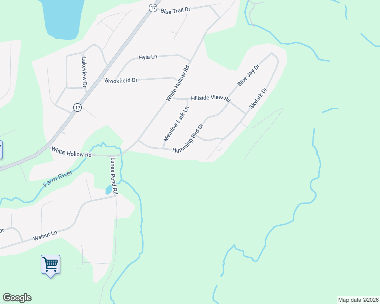 map of restaurants, bars, coffee shops, grocery stores, and more near 49 Humming Bird Drive in North Branford