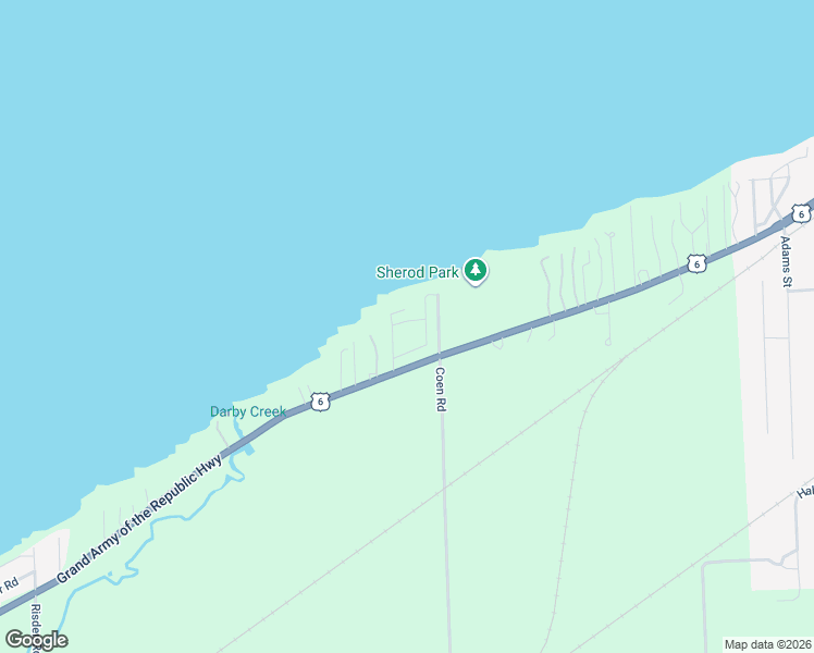 map of restaurants, bars, coffee shops, grocery stores, and more near 13311 W Lake Rd in Vermilion
