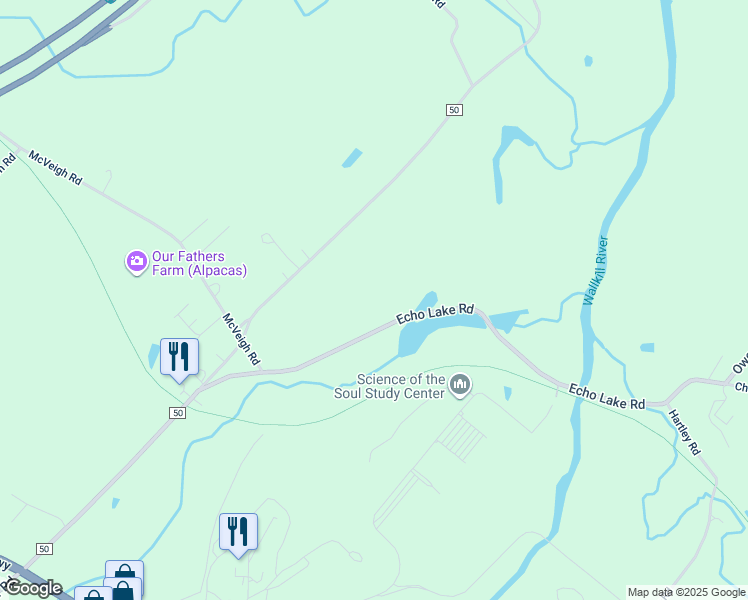 map of restaurants, bars, coffee shops, grocery stores, and more near 254 Echo Lake Road in New Hampton
