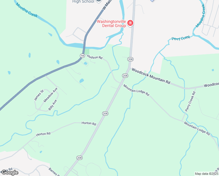 map of restaurants, bars, coffee shops, grocery stores, and more near 1521 New York 208 in Washingtonville