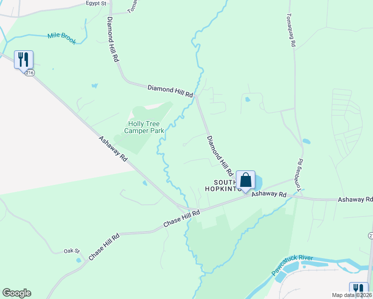 map of restaurants, bars, coffee shops, grocery stores, and more near 7 Alexandra Court in Hopkinton
