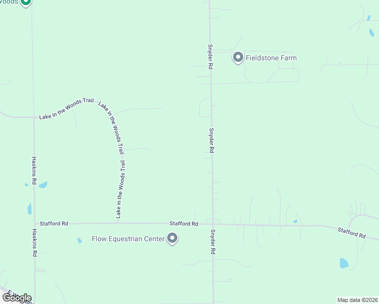map of restaurants, bars, coffee shops, grocery stores, and more near 16724 Snyder Road in Chagrin Falls