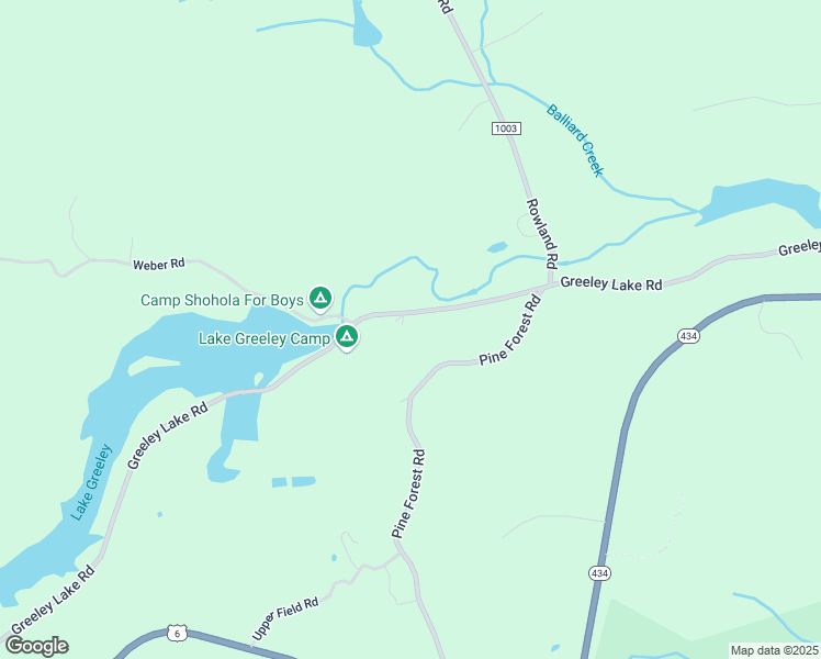 map of restaurants, bars, coffee shops, grocery stores, and more near 210 Greeley Lake Road in Pike