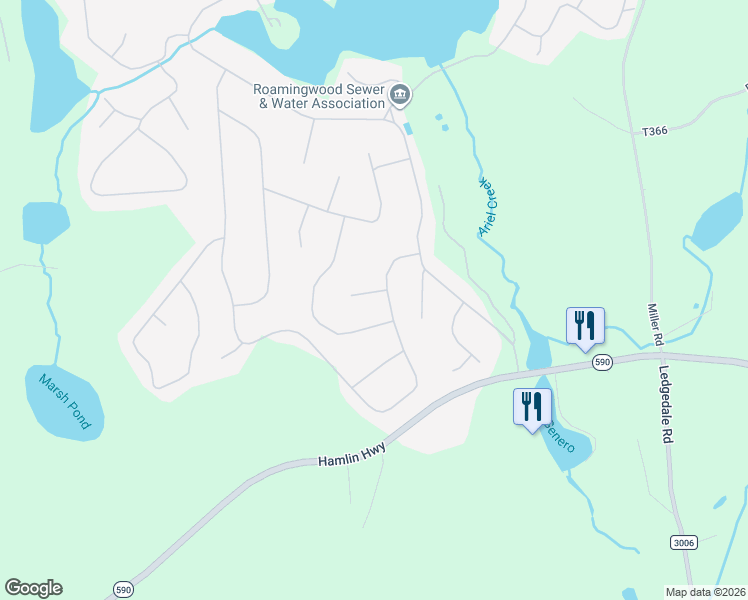 map of restaurants, bars, coffee shops, grocery stores, and more near 161 Parkwood Drive in Hawley