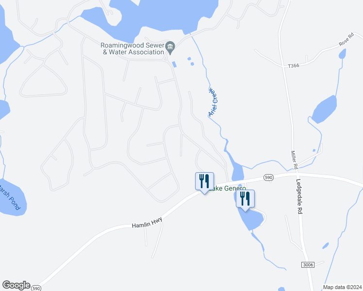 map of restaurants, bars, coffee shops, grocery stores, and more near Tarot Court in Lake Ariel