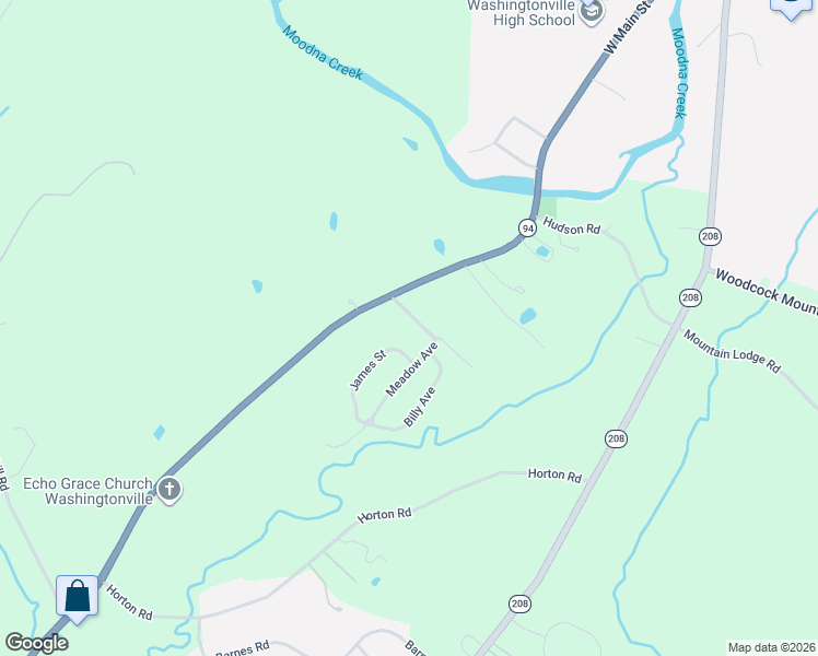 map of restaurants, bars, coffee shops, grocery stores, and more near 10 Meadow Avenue in Washingtonville