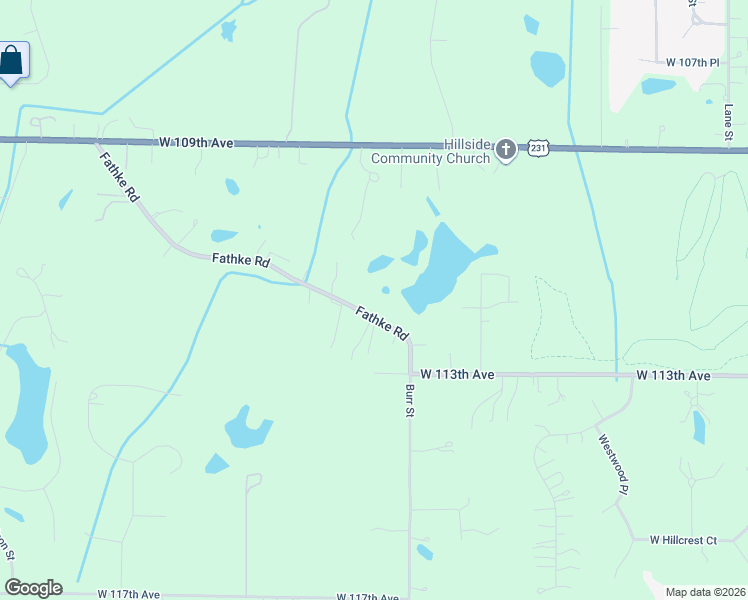 map of restaurants, bars, coffee shops, grocery stores, and more near 11211-11299 Fathke Road in Crown Point