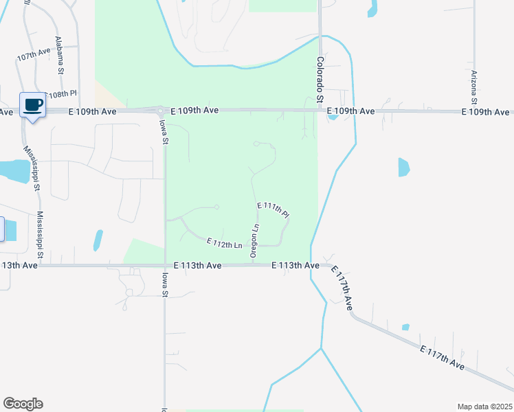 map of restaurants, bars, coffee shops, grocery stores, and more near Oregon Lane in Crown Point