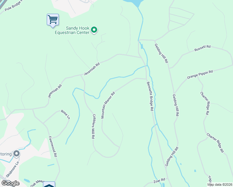 map of restaurants, bars, coffee shops, grocery stores, and more near 19 Mountain Manor Road in Newtown