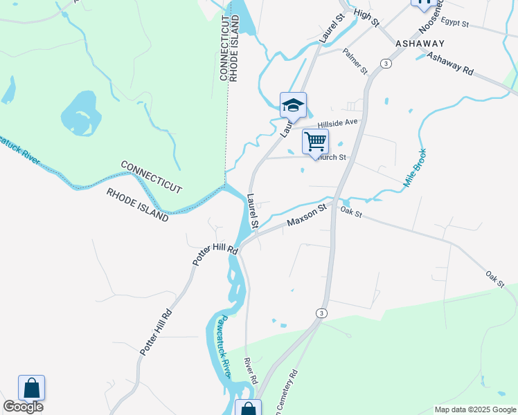 map of restaurants, bars, coffee shops, grocery stores, and more near 71 Laurel Street in Hopkinton