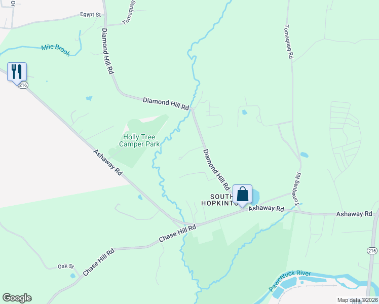 map of restaurants, bars, coffee shops, grocery stores, and more near 7 Alexandra Court in Hopkinton