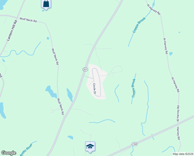 map of restaurants, bars, coffee shops, grocery stores, and more near 11 Golden Spur in Stonington