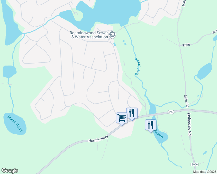 map of restaurants, bars, coffee shops, grocery stores, and more near 327 Parkwood Dr in Wayne