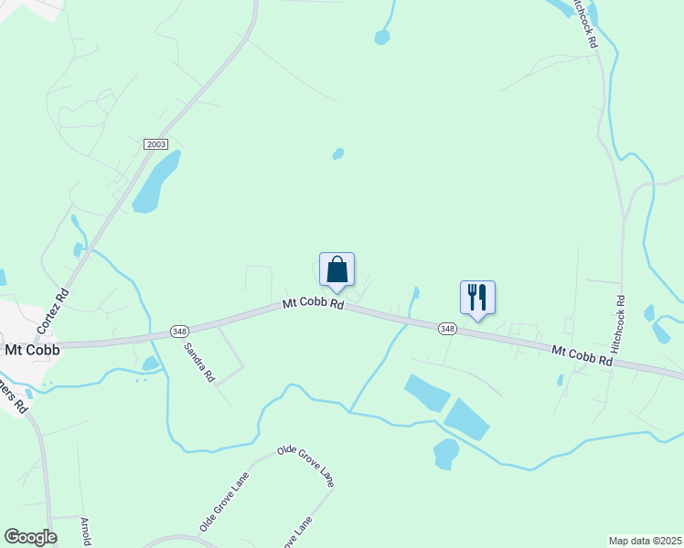 map of restaurants, bars, coffee shops, grocery stores, and more near 1494 Mount Cobb Road in Lake Ariel