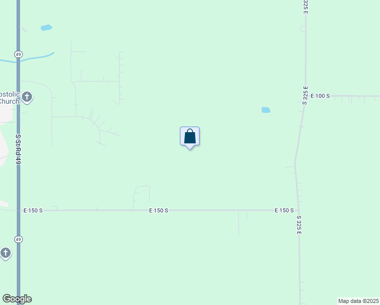 map of restaurants, bars, coffee shops, grocery stores, and more near 253 East 150 South in Valparaiso