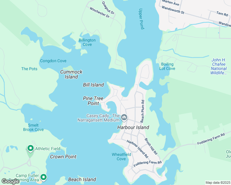 map of restaurants, bars, coffee shops, grocery stores, and more near 13 Narrows Road in Narragansett