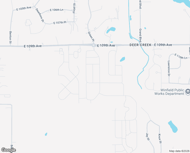 map of restaurants, bars, coffee shops, grocery stores, and more near 5807 East 109th Avenue in Crown Point