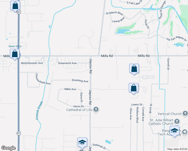 map of restaurants, bars, coffee shops, grocery stores, and more near 5064 Jaycox Road in North Ridgeville