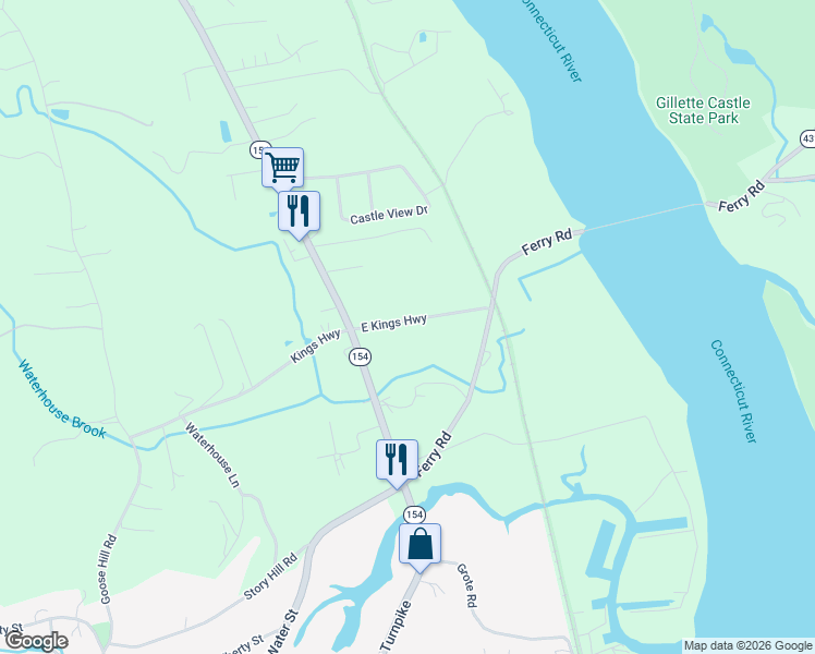 map of restaurants, bars, coffee shops, grocery stores, and more near 48 East Kings Highway in Chester