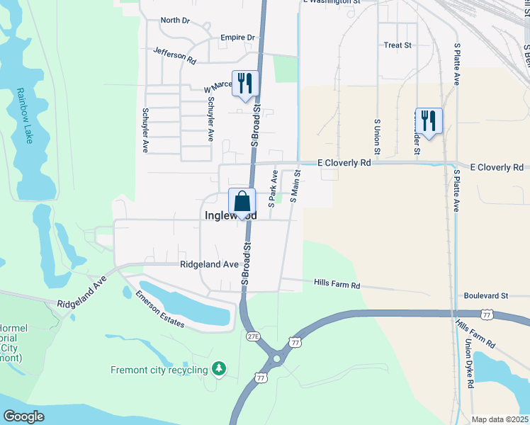 map of restaurants, bars, coffee shops, grocery stores, and more near 110 West Prospect Avenue in Inglewood