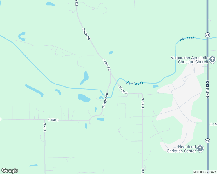 map of restaurants, bars, coffee shops, grocery stores, and more near South Sager Road in Valparaiso