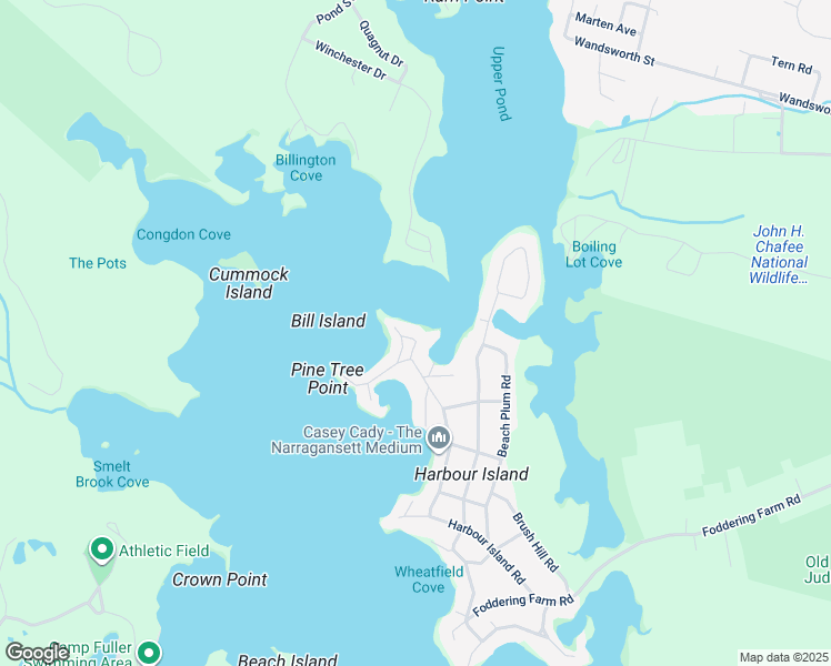 map of restaurants, bars, coffee shops, grocery stores, and more near 13 Narrows Road in Narragansett