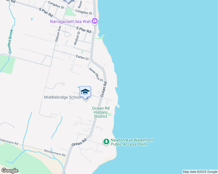 map of restaurants, bars, coffee shops, grocery stores, and more near 300 Ocean Road in Narragansett