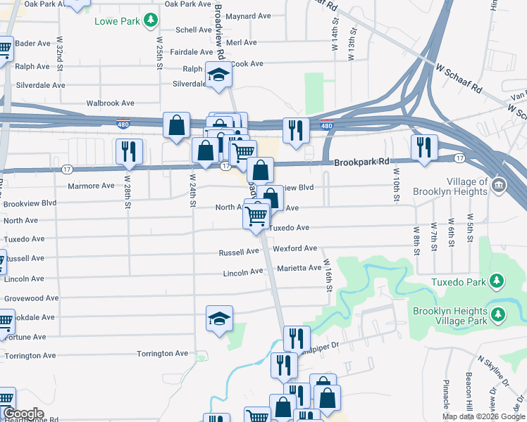 map of restaurants, bars, coffee shops, grocery stores, and more near in Parma