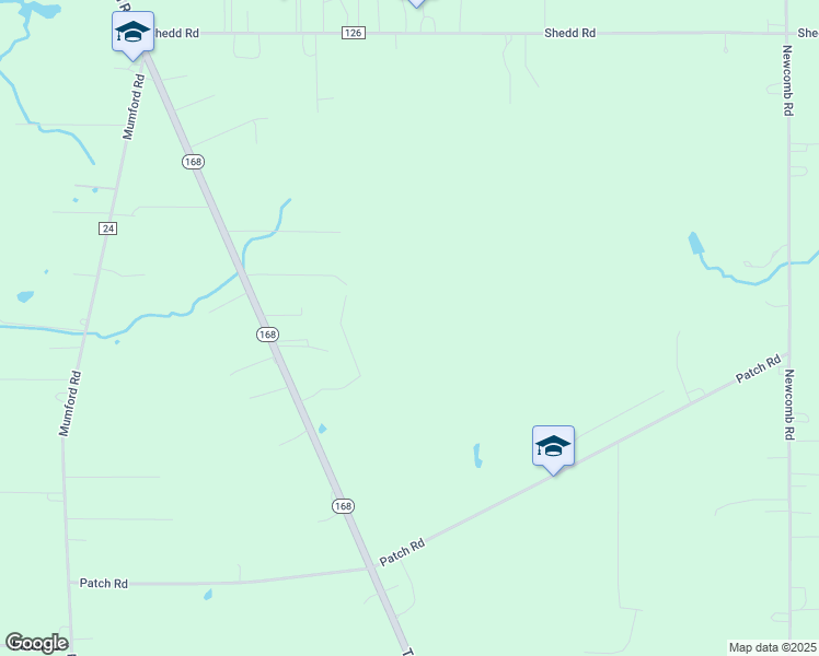 map of restaurants, bars, coffee shops, grocery stores, and more near 16695 Tavern Road in Burton