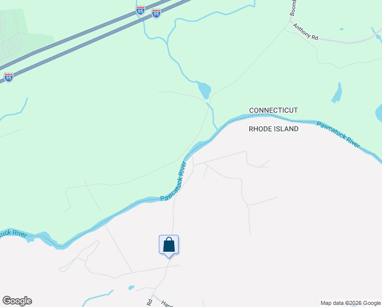 map of restaurants, bars, coffee shops, grocery stores, and more near Boombridge Road in Westerly