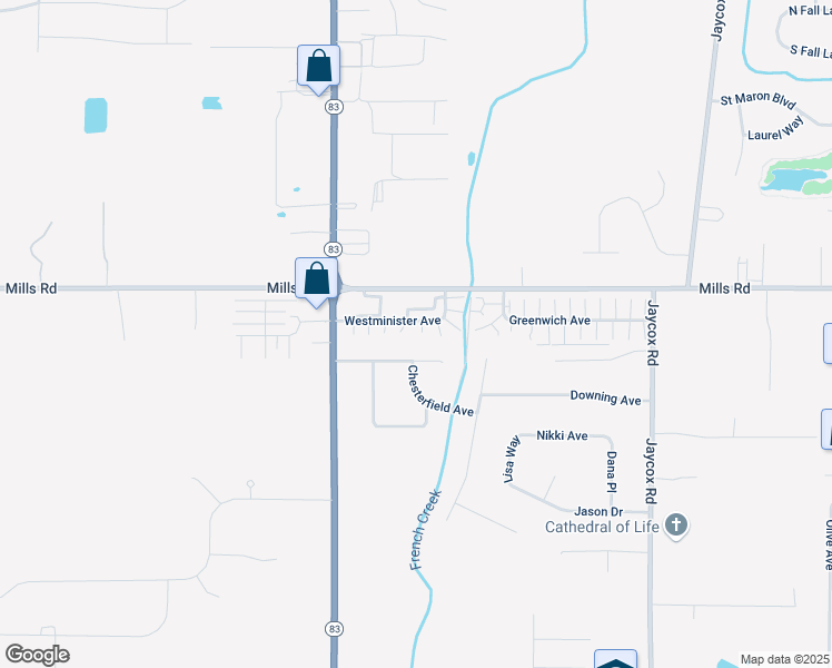 map of restaurants, bars, coffee shops, grocery stores, and more near 35703 Westminister Avenue in North Ridgeville