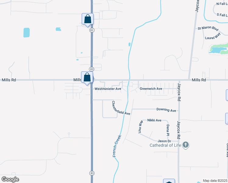 map of restaurants, bars, coffee shops, grocery stores, and more near 35703 Westminister Avenue in North Ridgeville