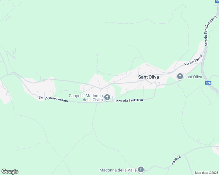 map of restaurants, bars, coffee shops, grocery stores, and more near 65 Contrada Sant'Oliva in Provincia di Frosinone