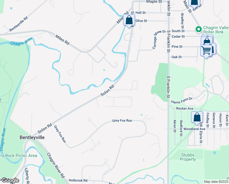 map of restaurants, bars, coffee shops, grocery stores, and more near 5014 Nob Hill Drive in Chagrin Falls