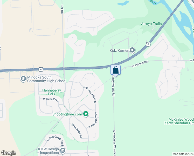 map of restaurants, bars, coffee shops, grocery stores, and more near 26162 Tallgrass Trail in Channahon