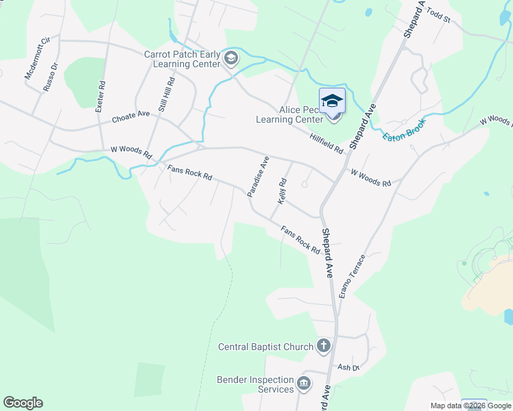map of restaurants, bars, coffee shops, grocery stores, and more near 151 Fans Rock Road in Hamden