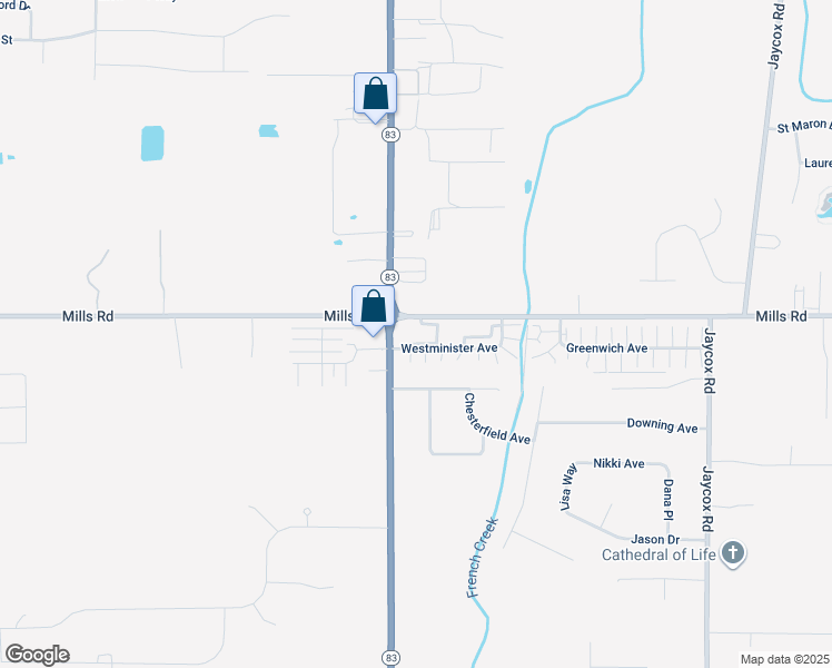 map of restaurants, bars, coffee shops, grocery stores, and more near 35861 Westminister Avenue in North Ridgeville
