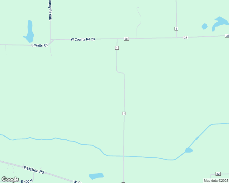 map of restaurants, bars, coffee shops, grocery stores, and more near 3046 County Road 1 in Kendallville