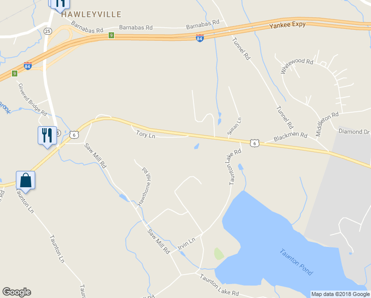 map of restaurants, bars, coffee shops, grocery stores, and more near 83 Mount Pleasant Road in Newtown