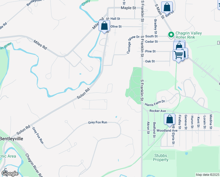 map of restaurants, bars, coffee shops, grocery stores, and more near 431 Somerset Drive in Chagrin Falls