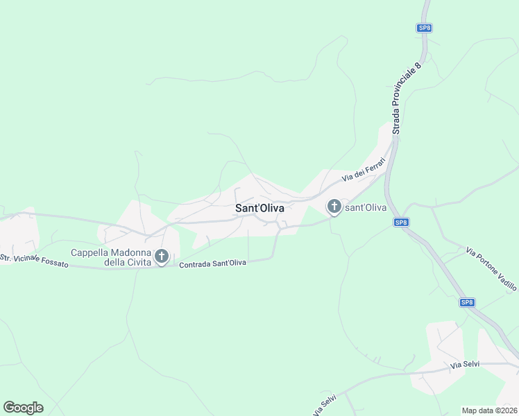 map of restaurants, bars, coffee shops, grocery stores, and more near in Sant'Oliva