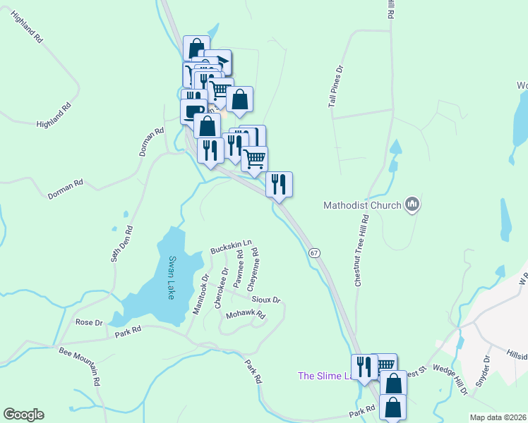 map of restaurants, bars, coffee shops, grocery stores, and more near 237 Oxford Road in Oxford