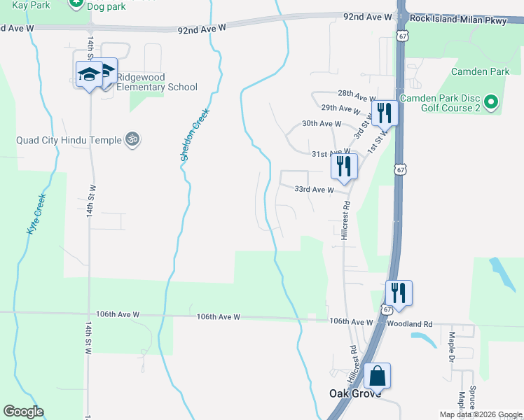 map of restaurants, bars, coffee shops, grocery stores, and more near 3318 7th St W in Milan
