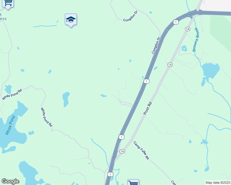 map of restaurants, bars, coffee shops, grocery stores, and more near 1591 Commodore Perry Highway in South Kingstown