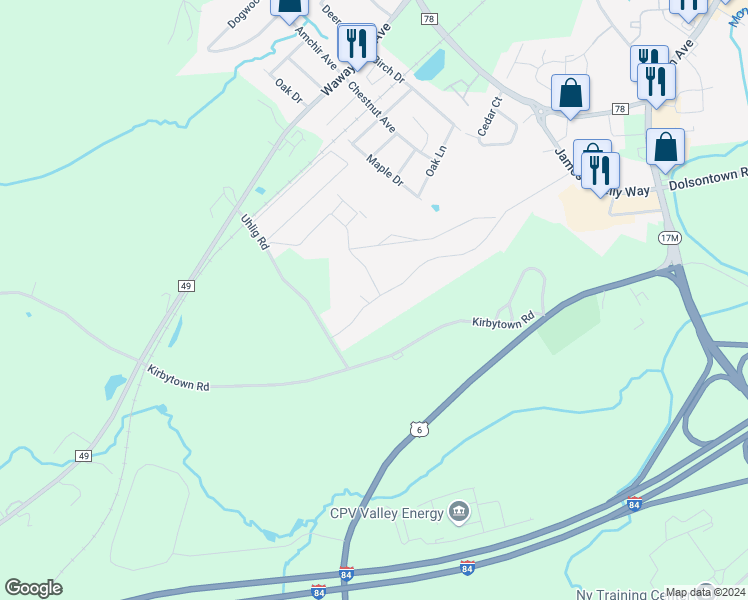 map of restaurants, bars, coffee shops, grocery stores, and more near 8 Schindler Court in Middletown
